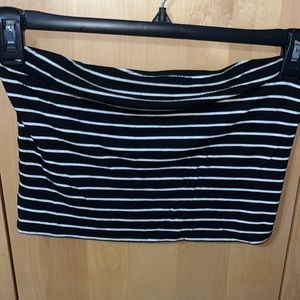 Black & White Striped AE Soft & Sexy Tube Top